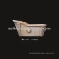 small hand carved natural classical cream stone freestanding bathtub for sale